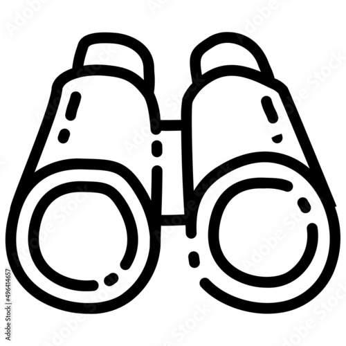 handdrawn binocular icon