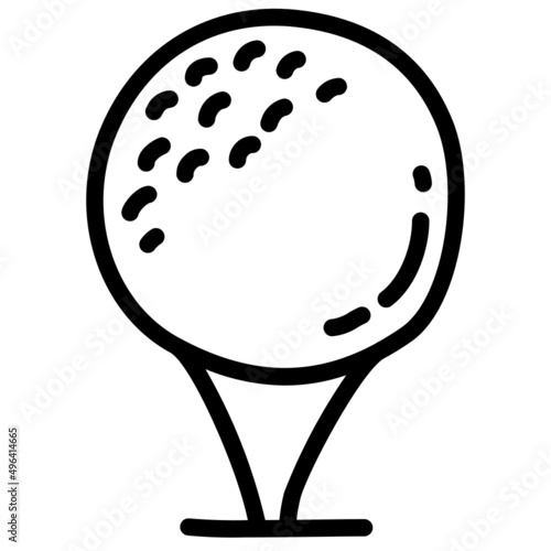 handdrawn golf ball icon