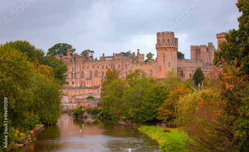 Warwick castle is a medieval castle built in 11th century and a major touristic attraction in UK photo