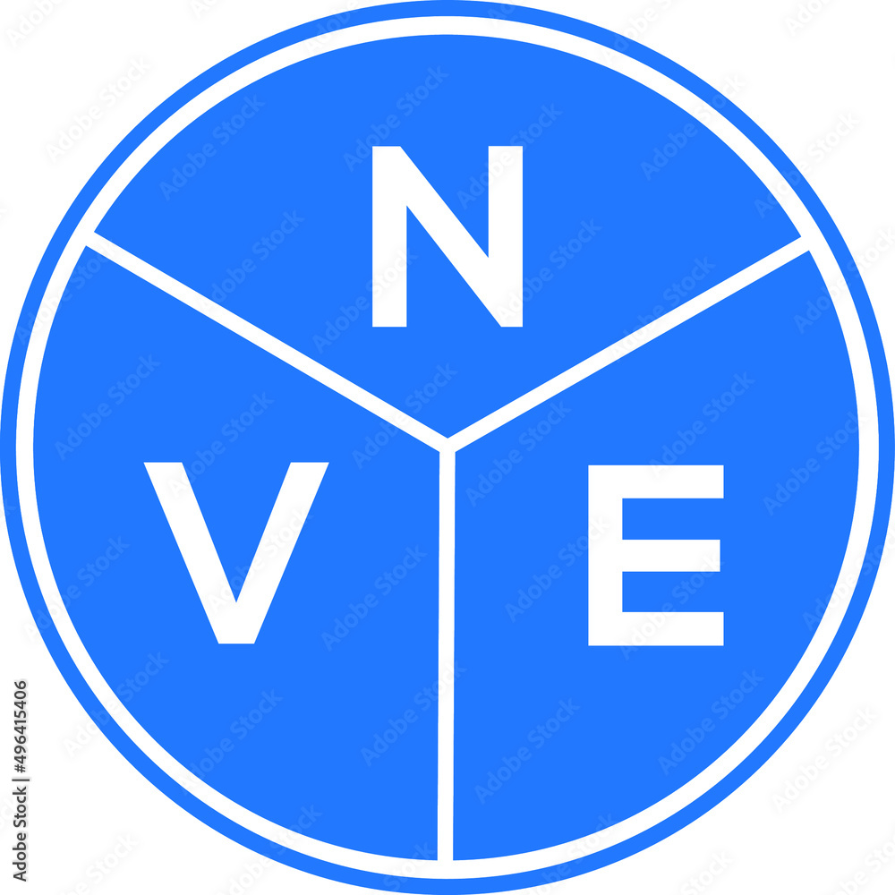 NVE letter logo design on white background. NVE creative circle letter logo concept. NVE letter design. NVE letter logo design on white background. NVE creative circle letter logo concept. NVE letter design.