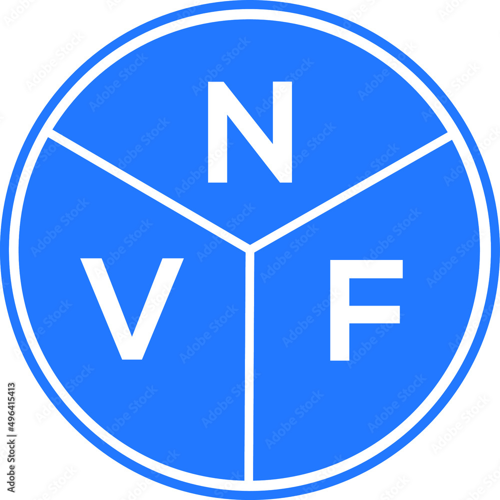 NVF letter logo design on white background. NVF creative circle letter logo concept. NVF letter design. NVF letter logo design on white background. NVF creative circle letter logo concept. NVF letter design.