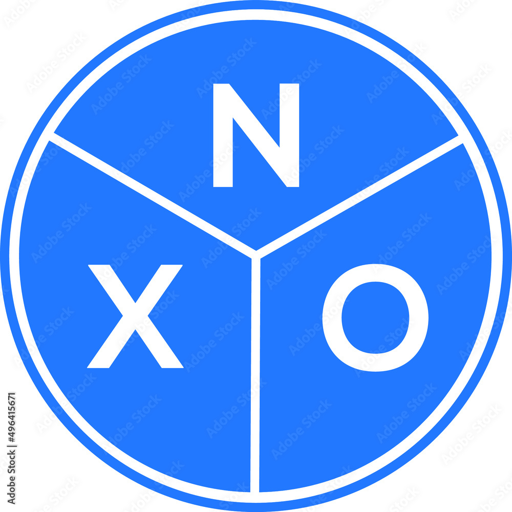NXO letter logo design on white background. NXO creative circle letter logo concept. NXO letter design. NXO letter logo design on white background. NXO creative circle letter logo concept. NXO letter design.