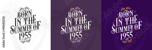 Born in the Summer of 1955 set, 1955 Lettering birthday quote bundle