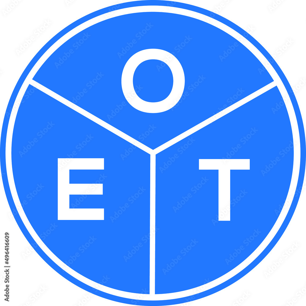 OET letter logo design on white background. OET creative circle letter logo concept. OET letter design. OET letter logo design on white background. OET creative circle letter logo concept. OET letter design.
