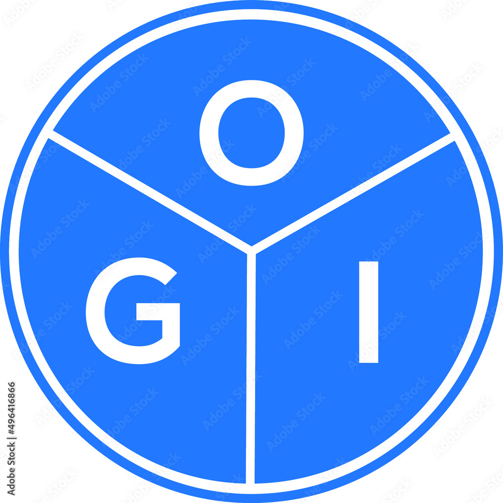 OGI letter logo design on white background. OGI creative circle letter logo concept. OGI letter design. OGI letter logo design on white background. OGI creative circle letter logo concept. OGI letter design.