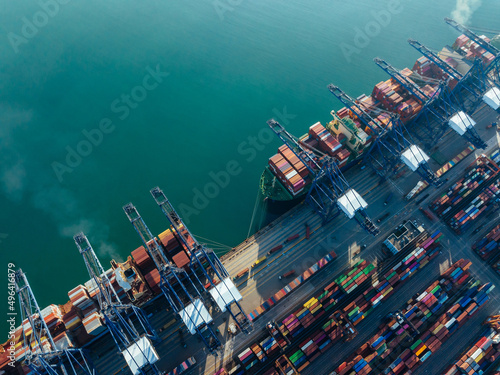 Aerial view of Yantian container terminal in Shenzhen city, China