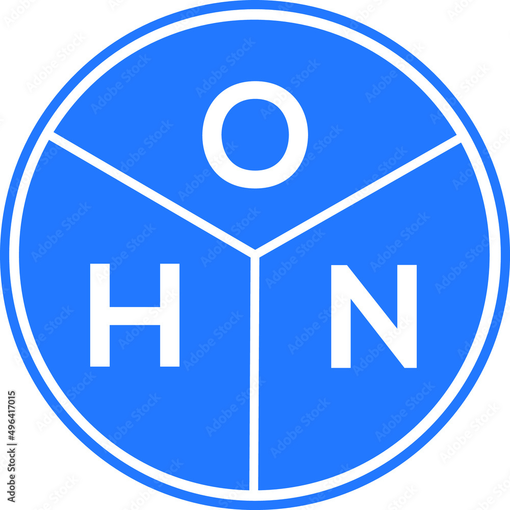 OHN letter logo design on white background. OHN creative circle letter logo concept. OHN letter design. OHN letter logo design on white background. OHN creative circle letter logo concept. OHN letter design.