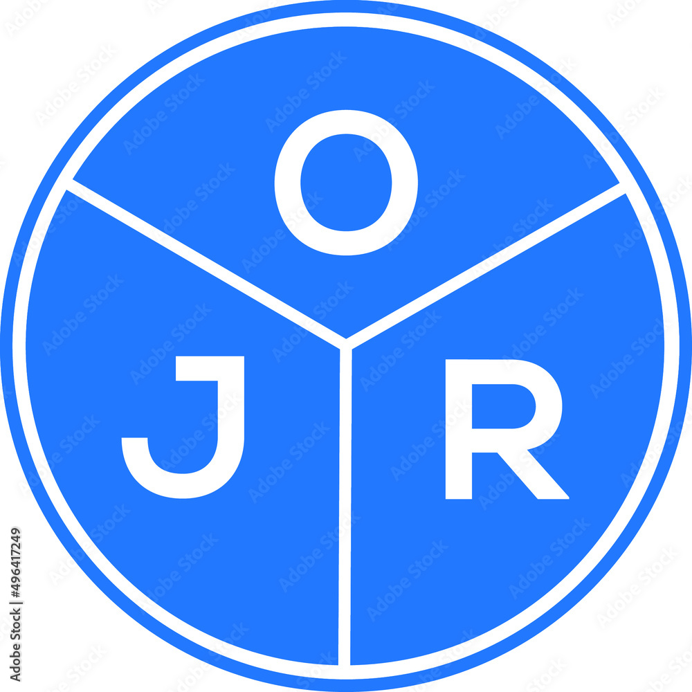 OJR letter logo design on white background. OJR creative circle letter logo concept. OJR letter design. OJR letter logo design on white background. OJR creative circle letter logo concept. OJR letter design.