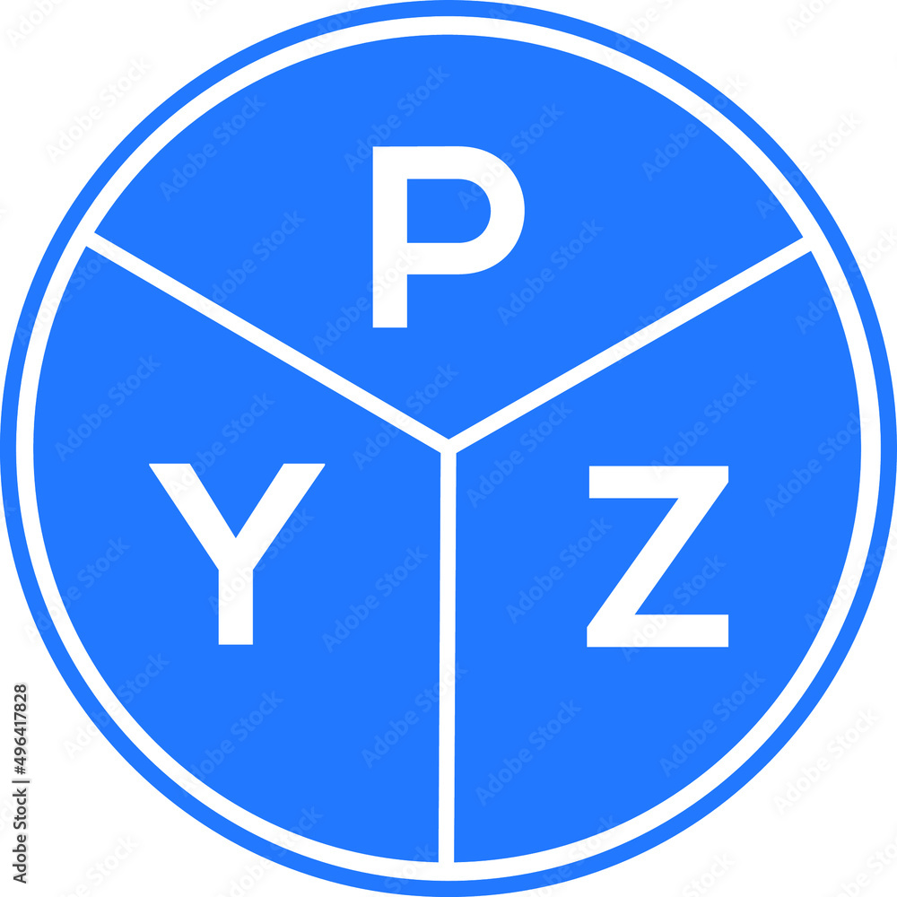 PYZ letter logo design on white background. PYZ creative circle letter logo concept. PYZ letter design. PYZ letter logo design on white background. PYZ creative circle letter logo concept. PYZ letter design.