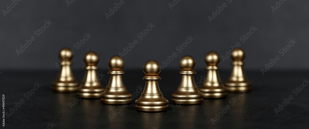 Close-up chess standing first in line teamwork concepts of volunteer or challenge of business team or wining and leadership strategy and organization risk management or team player. Close-up chess standing first in line teamwork concepts of volunteer or challenge of business team or wining and leadership strategy and organization risk management or team player.