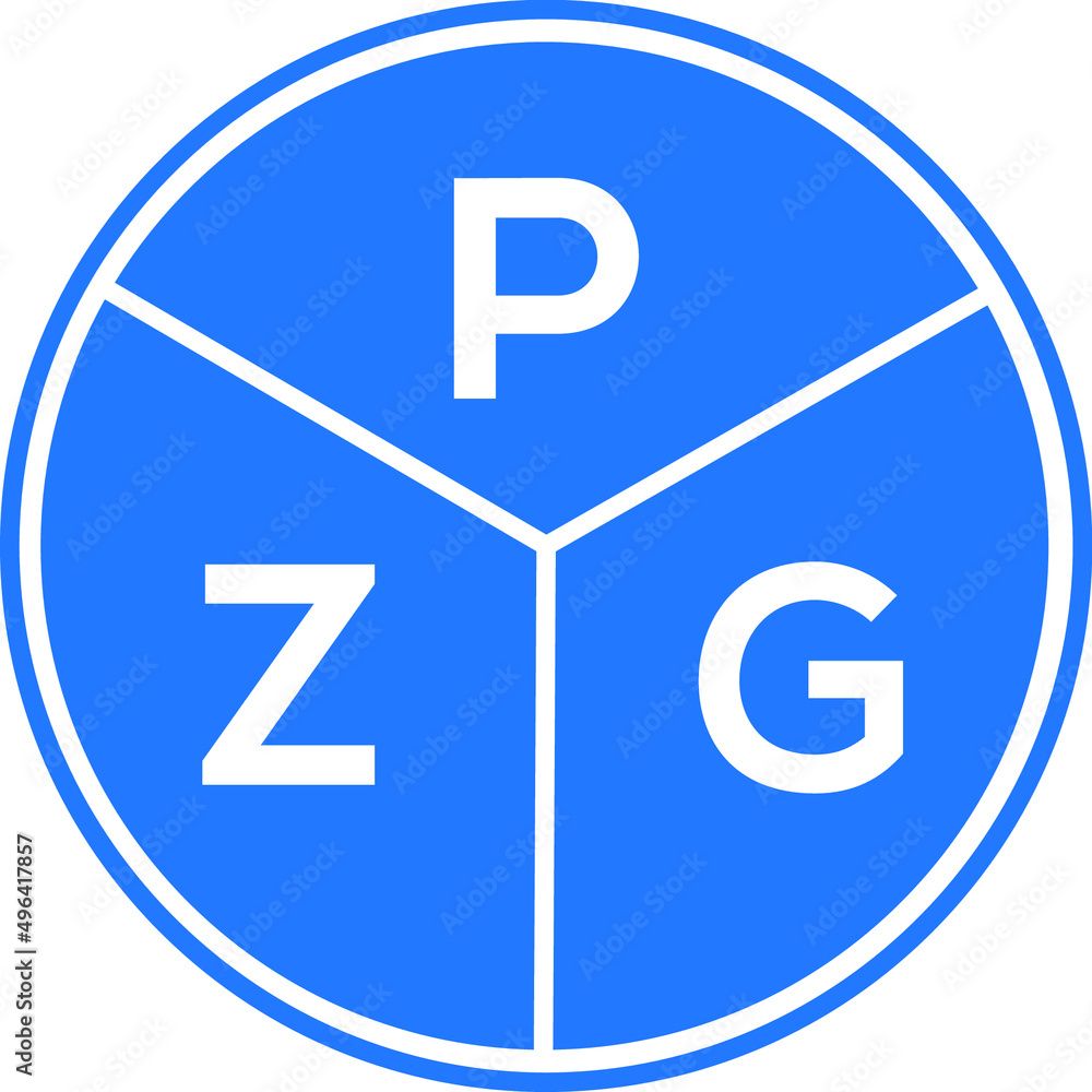 PZG letter logo design on white background. PZG creative circle letter logo concept. PZG letter design. PZG letter logo design on white background. PZG creative circle letter logo concept. PZG letter design.