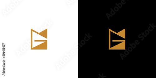 Modern and unique  letter MG initials logo design