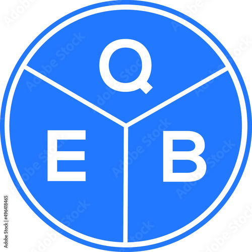 QEB letter logo design on white background. QEB  creative circle letter logo concept. QEB letter design.