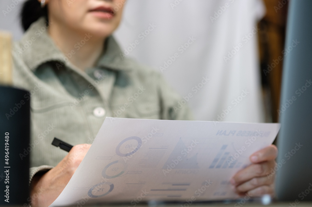 asisn woman presentation business diagram video conference meeting with colleage online with laptop at home asisn woman presentation business diagram video conference meeting with colleage online with laptop at home