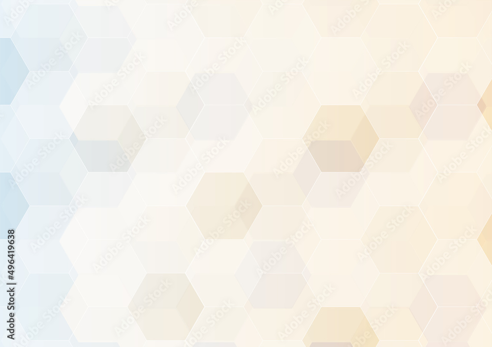 Geometric abstract background with blue and yellow color hexagons. Structure molecule and communication. Science, technology and medical concept. Vector illustration Geometric abstract background with blue and yellow color hexagons. Structure molecule and communication. Science, technology and medical concept. Vector illustration