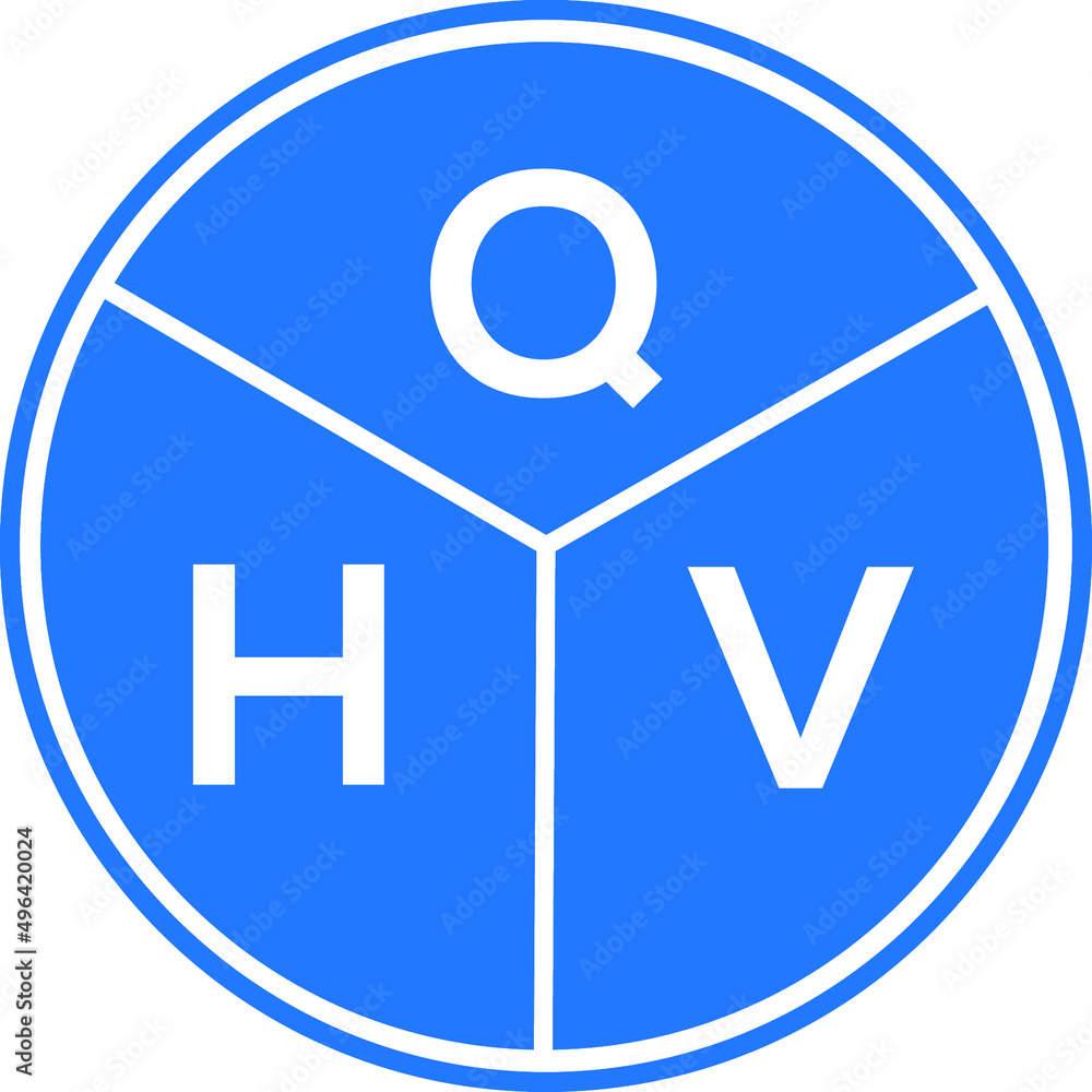 QHV letter logo design on white background. QHV creative circle letter logo concept. QHV letter design. QHV letter logo design on white background. QHV creative circle letter logo concept. QHV letter design.