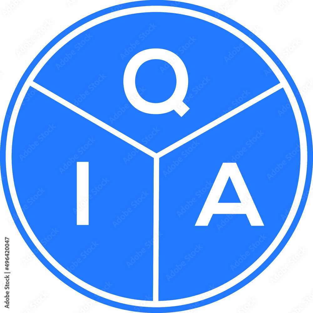 QIA letter logo design on white background. QIA creative circle letter logo concept. QIA letter design. QIA letter logo design on white background. QIA creative circle letter logo concept. QIA letter design.