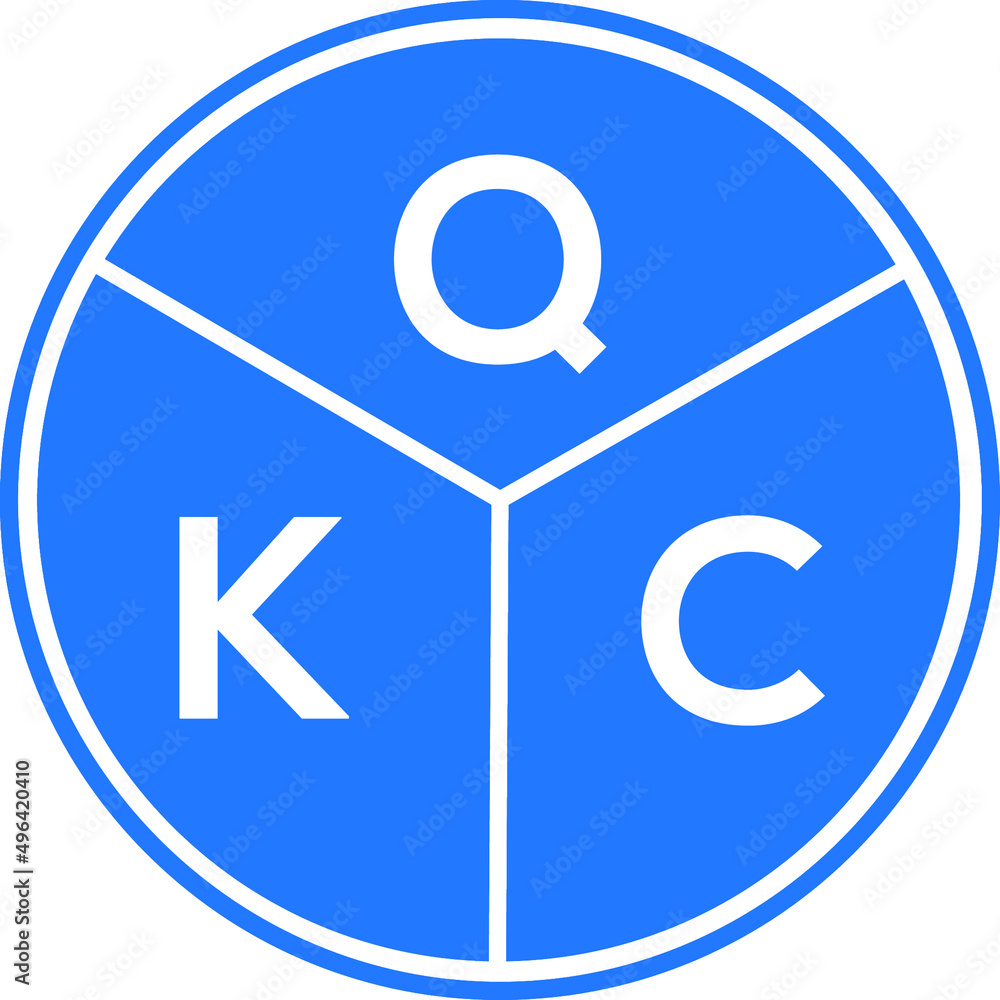 QKC letter logo design on white background. QKC creative circle letter logo concept. QKC letter design. QKC letter logo design on white background. QKC creative circle letter logo concept. QKC letter design.