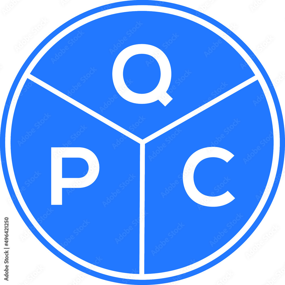 QPC letter logo design on white background. QPC creative circle letter logo concept. QPC letter design. QPC letter logo design on white background. QPC creative circle letter logo concept. QPC letter design.