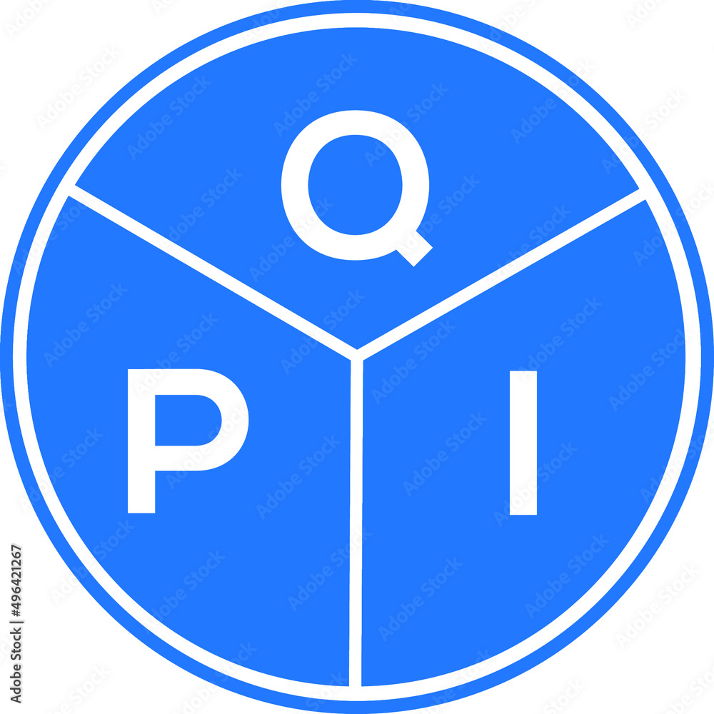 QPI letter logo design on white background. QPI creative circle letter logo concept. QPI letter design. QPI letter logo design on white background. QPI creative circle letter logo concept. QPI letter design.