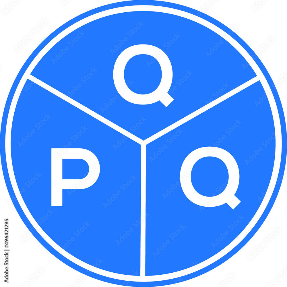 QPQ letter logo design on white background. QPQ creative circle letter logo concept. QPQ letter design. QPQ letter logo design on white background. QPQ creative circle letter logo concept. QPQ letter design.