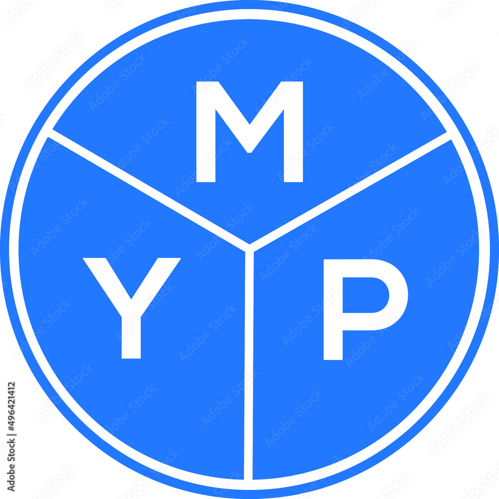 MYP letter logo design on white background. MYP creative circle letter logo concept. MYP letter design. MYP letter logo design on white background. MYP creative circle letter logo concept. MYP letter design.