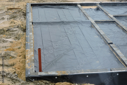 Wallpaper Mural Damp proof membrane laid under a slab foundation, insulated foundation walls, and plumbing installation Torontodigital.ca