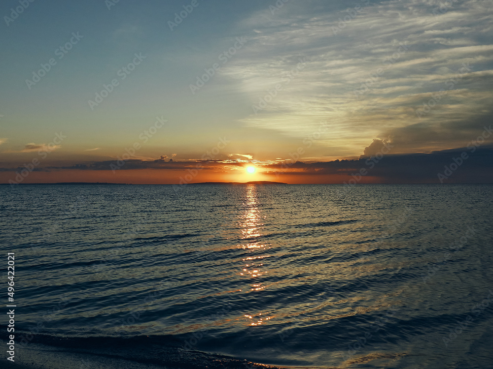 Fototapeta premium Sunset at sea.