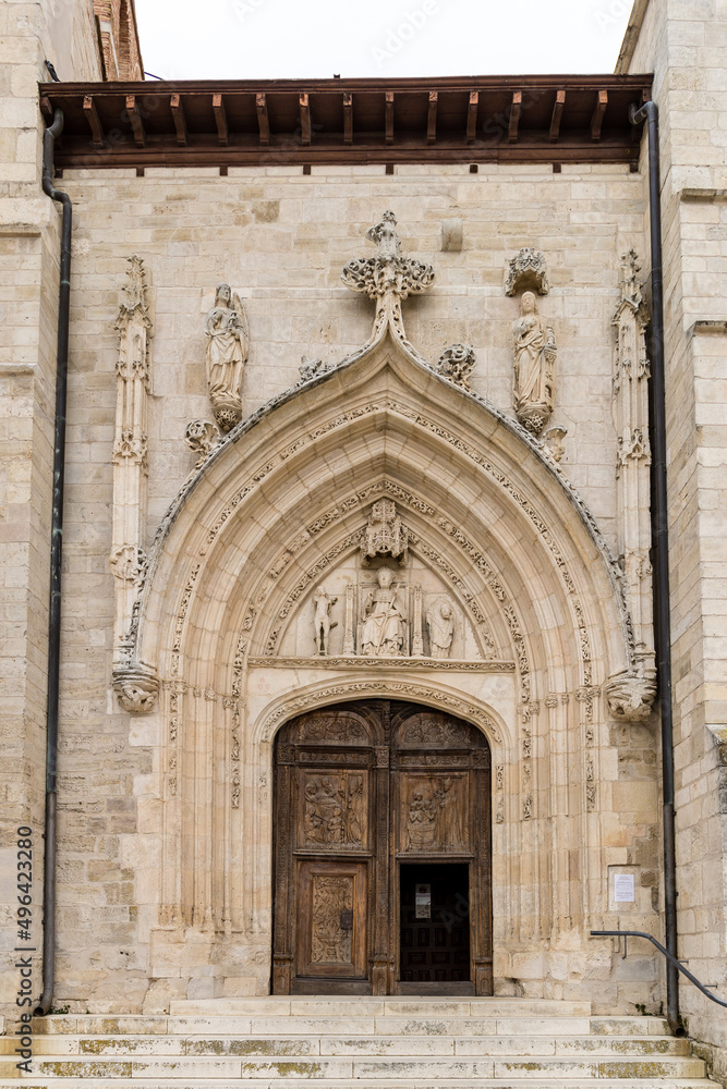 details of the buildings of the historic center of the city of Burgos, Spain