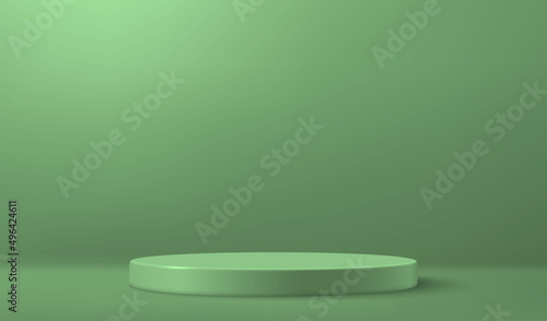 3d realistic podium or pedestal on empty studio background