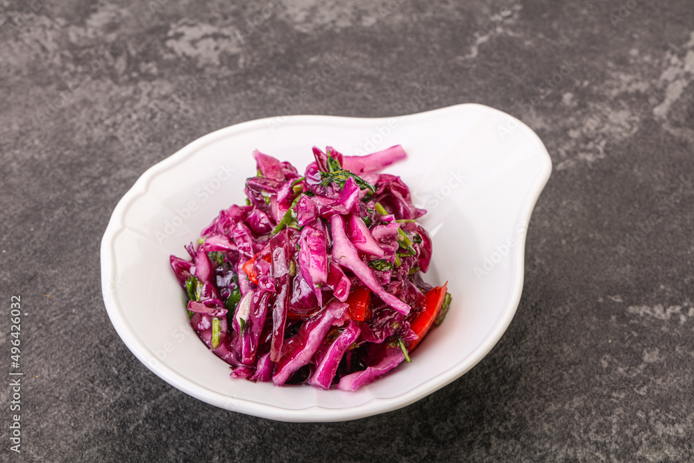 Pickled red cabbage with herbs Pickled red cabbage with herbs