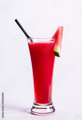 Wallpaper Mural freshly blend red watermelon juice cold fruit drink halal healthy menu in white background Torontodigital.ca