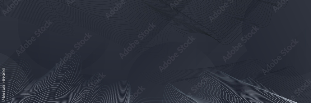 Abstract  black Geometric banner design background.