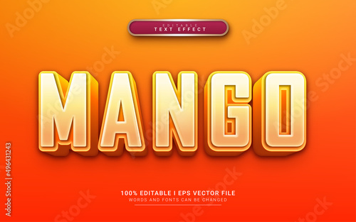 mango 3d style text effect