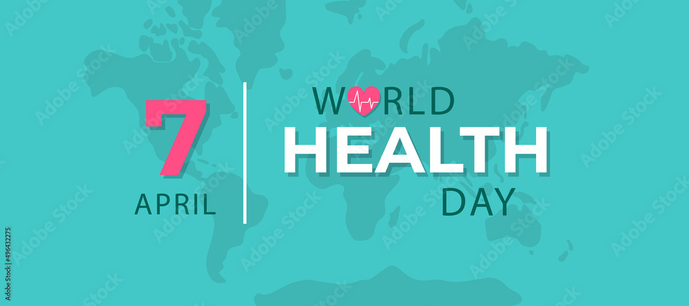 Vector World health Day Concept. Global health awareness design banner