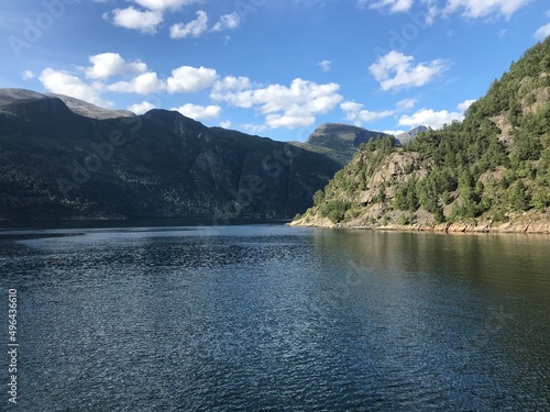 lake and mountains