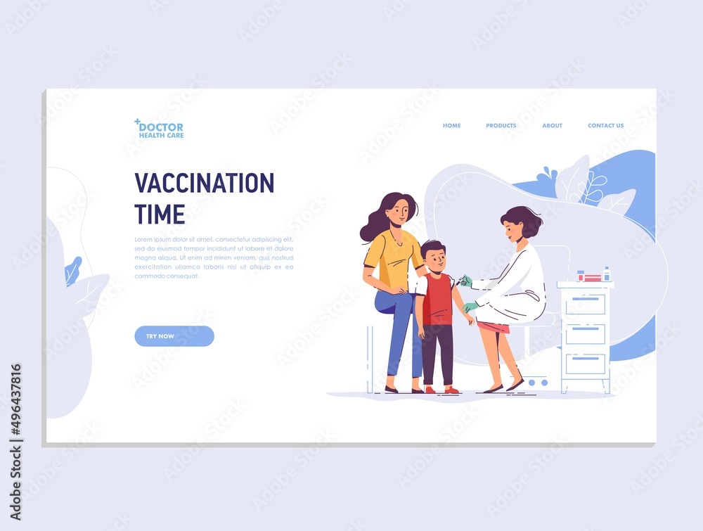 Web page template of family vaccination for immunity health. Web page template of family vaccination for immunity health.