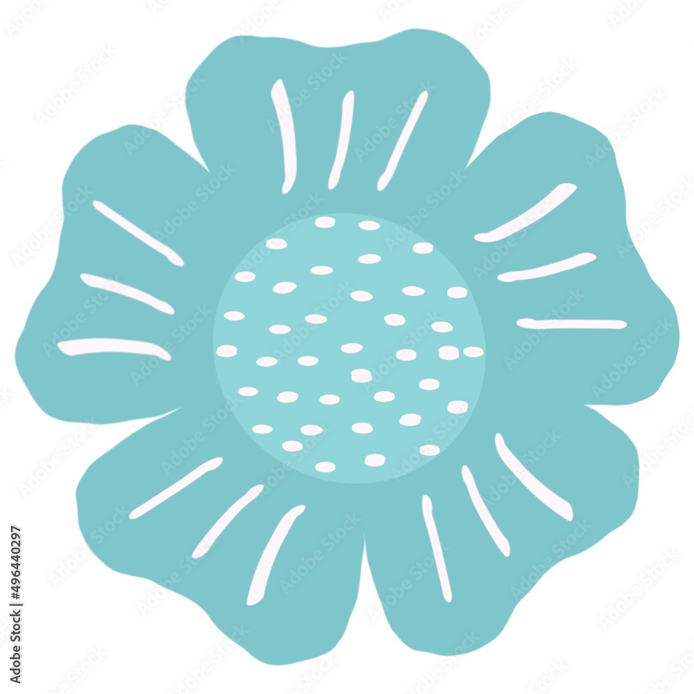 Fototapeta premium Element blue flower 