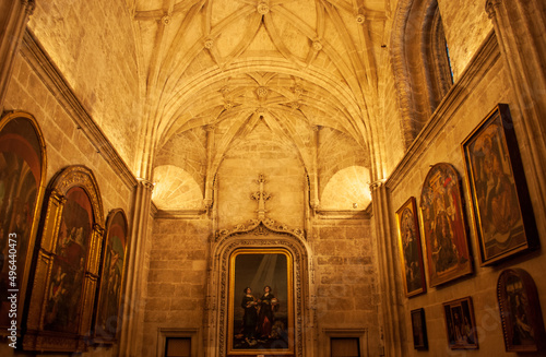 interior of the Gothic Cathedral of Seville one of the most beautiful and most interesting in the world