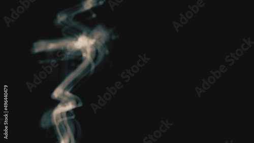 Colored Thin Smoke Vapor Line Rising Up Abstract Background