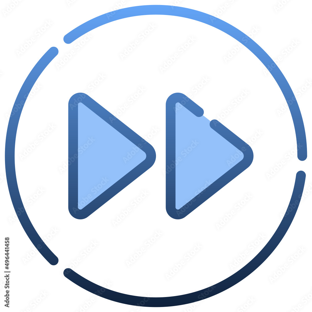 FAST FORWARD Gradient icon,linear,outline,graphic,illustration FAST FORWARD Gradient icon,linear,outline,graphic,illustration