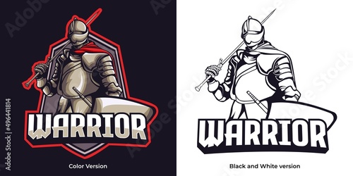 spartan warrior esport logo mascot design