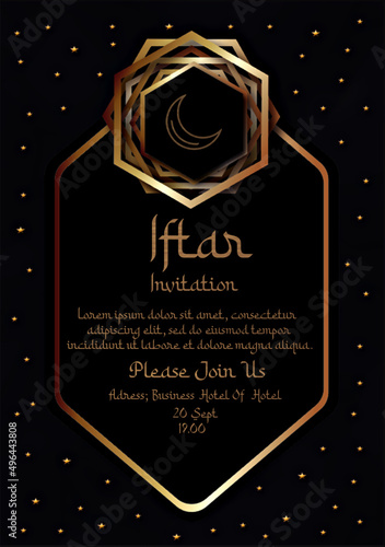ramadan iftar invitation card for muslim people