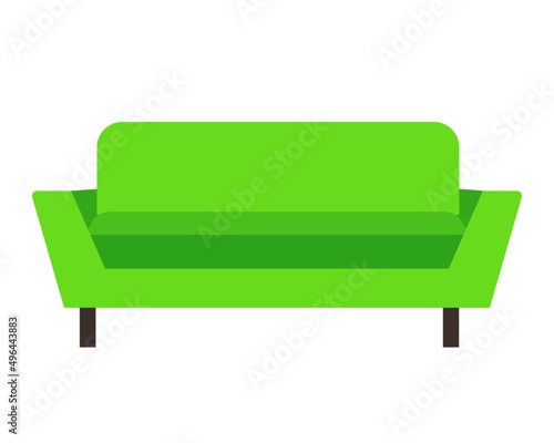 緑色のソファー ベクターイラスト
