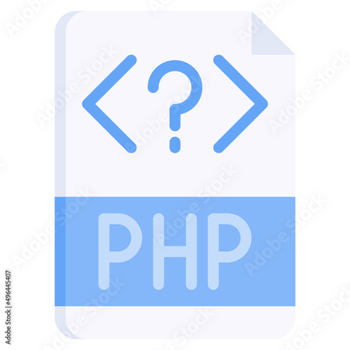 PHP flat icon,linear,outline,graphic,illustration