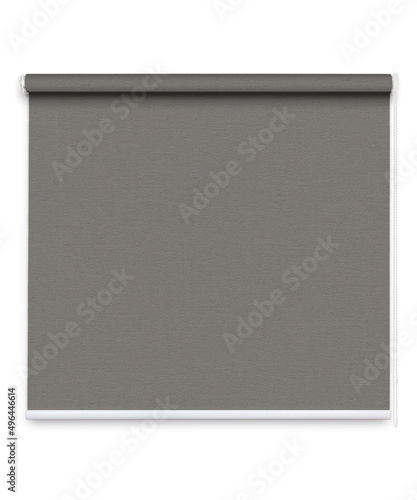 Gray roller blind isolated, ready for your design or mockup.