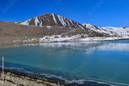 Gurudongmar lake in the mountains