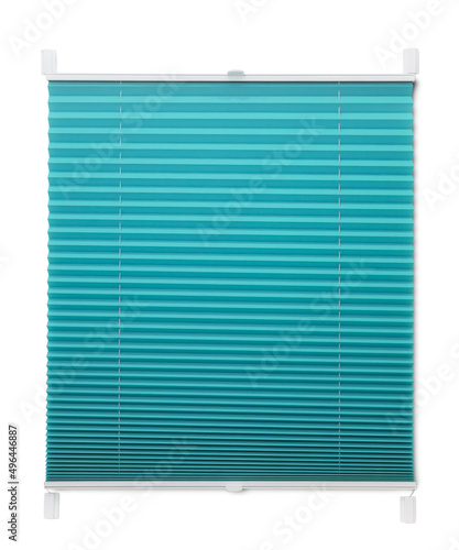 Εκτύπωση καμβά blue roller blind pleated isolated, ready for your design or mockup