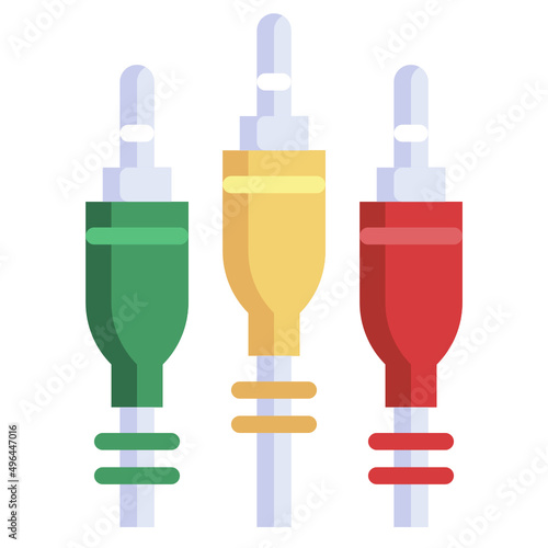 CABLES flat icon,linear,outline,graphic,illustration