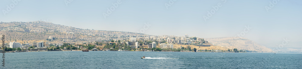 City from Lake Tiberias (panorama)